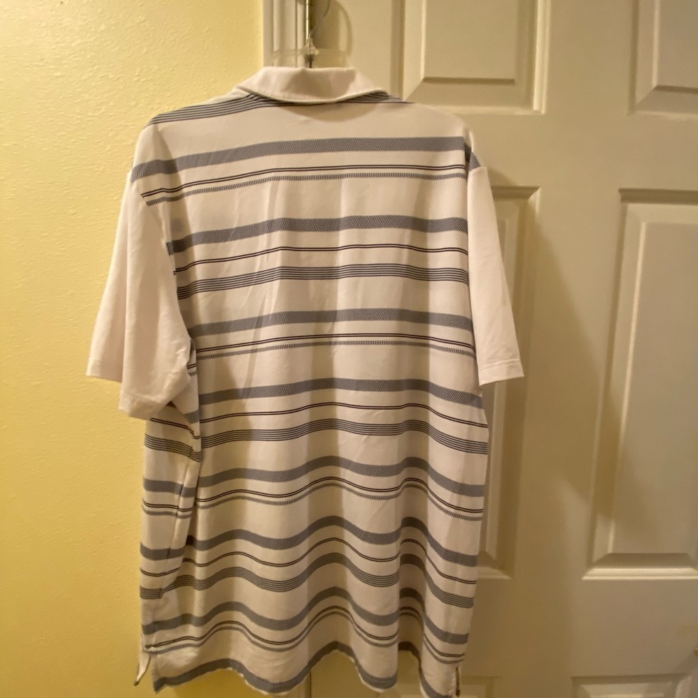 Adidas 2XL striped Polo Shirt - Picture 2 of 3